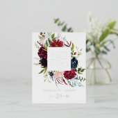 秋の庭 | Silver Foil Wedding日付を保存 箔招待状ポストカード (立ち正面)