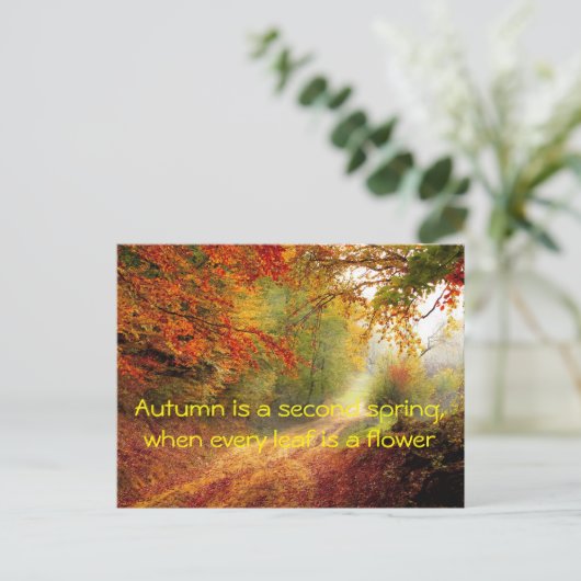 秋の引用文 ポストカード (スタンド正面)