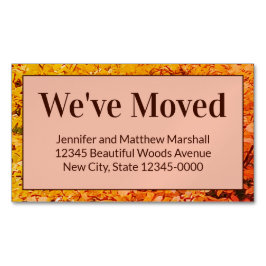 秋の引越し発表新しい住所マグネット マグネット名刺