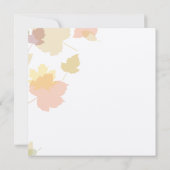 秋の彩り食事会招待状 - 落ち葉 招待状 (裏面)