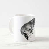秋の影に佇む忠実な犬 コーヒーマグカップ (正面左)
