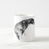 秋の影に佇む忠実な犬 コーヒーマグカップ (中央)