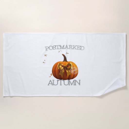 秋の必需品Tシャツ ビーチタオル (正面)