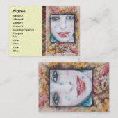 秋の思葉い出と水の金ゴールド 名刺 (正面/裏面)