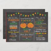 秋の性別公開招待状 招待状 (正面/裏面)