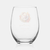 秋の恋が育む、コーヒーに酔う  ブライダルシャワー ステムなしワイングラス (裏面)