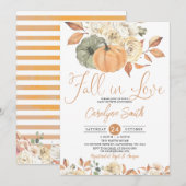 秋の恋に落ちるハロウィンパーティ 招待状 (正面/裏面)