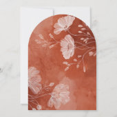 秋の恋に落ちる アーチ型のブライダルシャワー招待状 招待状 (裏面)