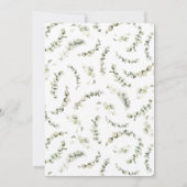 秋の恋に落ちる グリーン パンプキン 秋のブライダルシャワー 招待状 (裏面)