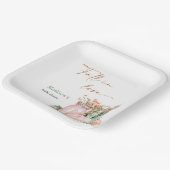 秋の恋に落ちる パンプキン フラワージャー ブライダルシャワー ペーパープレート (傾斜あり)