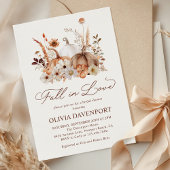 秋の恋に落ちる パンプキン フラワールージュカントリーウェディングシャワー 招待状
