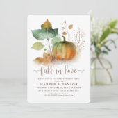 秋の恋に落ちる　ルーラルなパンプキンエンゲージメントパーティー 招待状 (スタンド正面)
