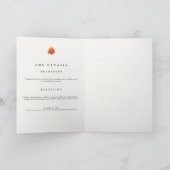 秋の恋に落ちる 優雅な秋の結婚式 招待状 (内部)