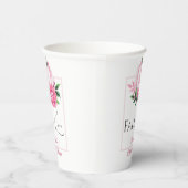 秋の恋のピンクのカボチャのウェディングシャワー 紙コップ (右)