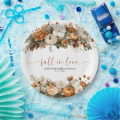 秋の恋のブライズシャワー ペーパープレート (パーティー)