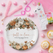 秋の恋のブライズシャワー ペーパープレート (パーティー)