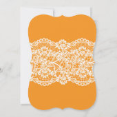 秋の恋のブライダルシャワー オータムリース ラスティック 招待状 (裏面)