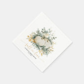 秋の恋のブライダルシャワー スタンダードカクテルナプキン (角)