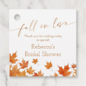秋の恋のブライダルシャワー フェイバータグ (正面)