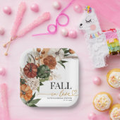 秋の恋のブライダルシャワー ペーパープレート (パーティー)