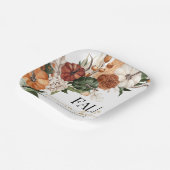 秋の恋のブライダルシャワー ペーパープレート (傾斜あり)