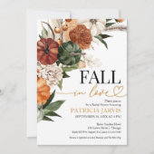 秋の恋のブライダルシャワー 招待状 (正面)