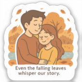 秋の恋の声 シール (正面)