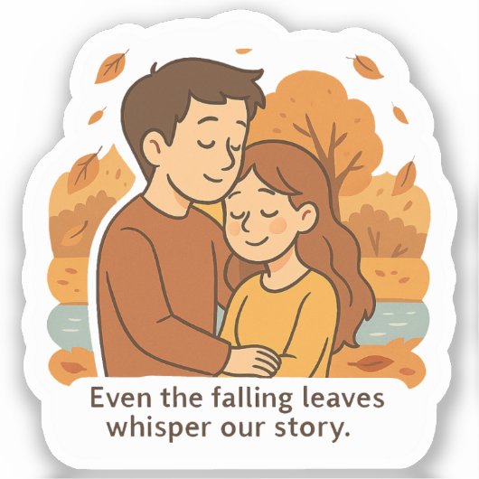 秋の恋の声 シール (正面)