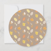 秋の恋の森の動物の赤ちゃんシャワーby Mail 招待状 (裏面)