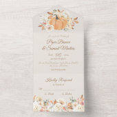 秋の恋の結婚式 オールインワン招待状 (内側)