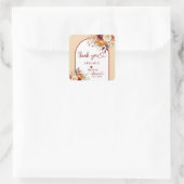 秋の恋の花のアーチ ブライダルシャワー スクエアシール (バッグ)