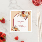 秋の恋の花のアーチ ブライダルシャワー スタンダードカクテルナプキン (インサイチュ)