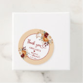 秋の恋の花のアーチ ブライダルシャワー フェイバータグ (インサイチュ)