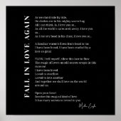 秋の恋の詩の詩の壁のアートポスター ポスター (正面)