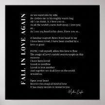 秋の恋の詩の詩の壁のアートポスター