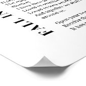 秋の恋の詩の詩の壁のアートポスター ポスター (角)