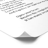 秋の恋の詩の詩の壁のアートポスター ポスター (角)