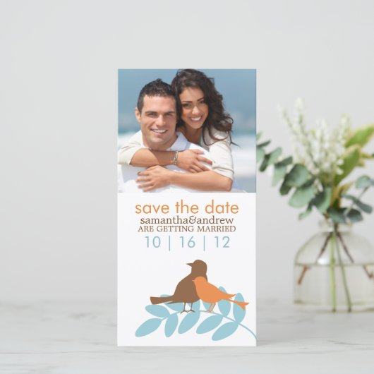 秋の恋の鳥の写真結婚の発表 セーブザデート (スタンド正面)