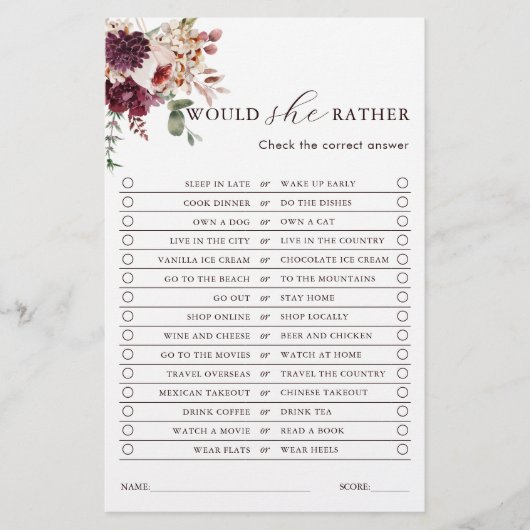 秋の恋フローラは彼女はむしろゲームをする (正面)