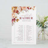 秋の恋ブライダルシャワーゲーム彼女はむしろ