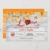 秋の恋人が田舎の木にシャワーを浴びる 招待状 (正面/裏面)