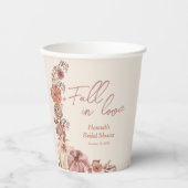 秋の恋人たちを祝福するパンプキン ブライダルシャワー 紙コップ (正面)