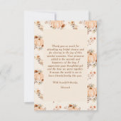 秋の恋人たち ハロウィン ブライダルシャワー サンキューカード (裏面)
