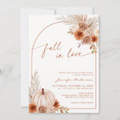 秋の恋人たち　パンプキン　オートム　アーチ　ブライダルシャワー 招待状 (正面)