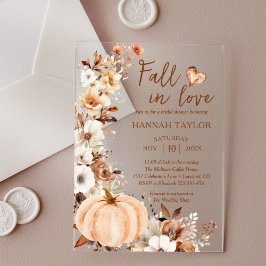 秋の恋人たち ブライダルシャワー アクリル招待状