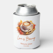 秋の恋愛がにぎやか　結婚前のお祝いパーティー　ウェディング 缶クーラー (缶正面)