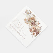 秋の恋愛をテーマにした花嫁のシャワー スタンダードランチョンナプキン (角)