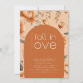 秋の恋愛エンゲージメントシャワーパーティーの招待状 招待状 (正面)