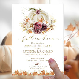 秋の恋愛エンゲージメントパーティー 招待状