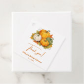 秋の恋愛 ナチュラル パンプキン ブライダルシャワー フェイバータグ (インサイチュ)